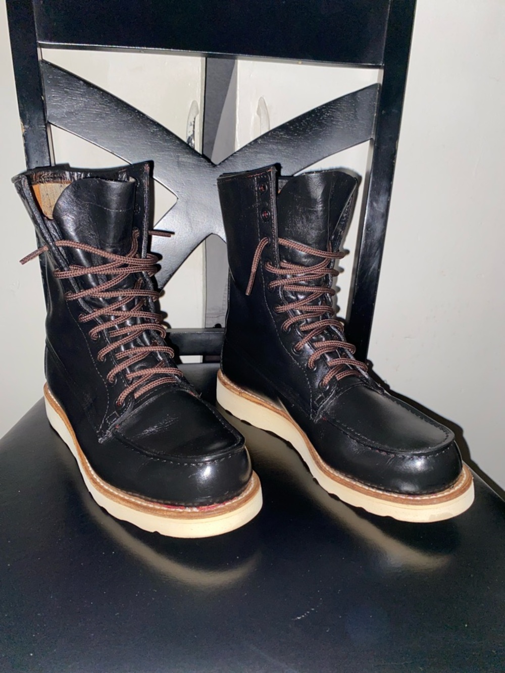 Vintage high tops Redwings Irish Setter Sport Men's Black Leather Boots